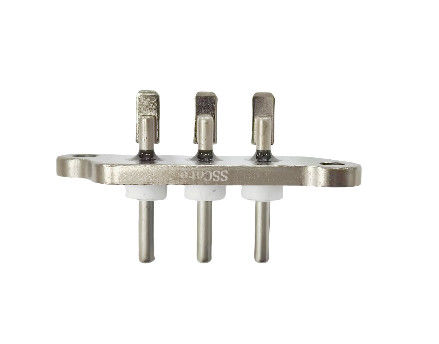ニッケル塗装のショートウェルディングタブ 密封式端末 30.6mm 針長と 1000MΩ 隔熱抵抗